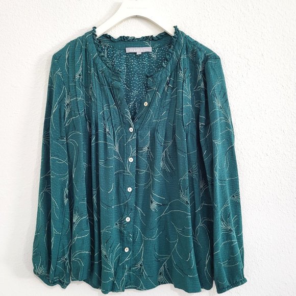 Daniel Rainn Teal Blouse - Picture 1 of 7